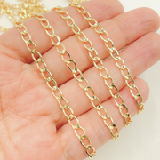 14k Yellow Gold Flat Curb Link Chain