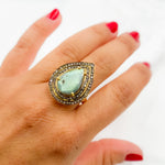 Load image into Gallery viewer, DE09. Diamond Sterling Silver Labradorite Drop Ring
