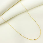 Load image into Gallery viewer, 14K Solid Yellow Gold with White Gold Cubes Satellite Chain