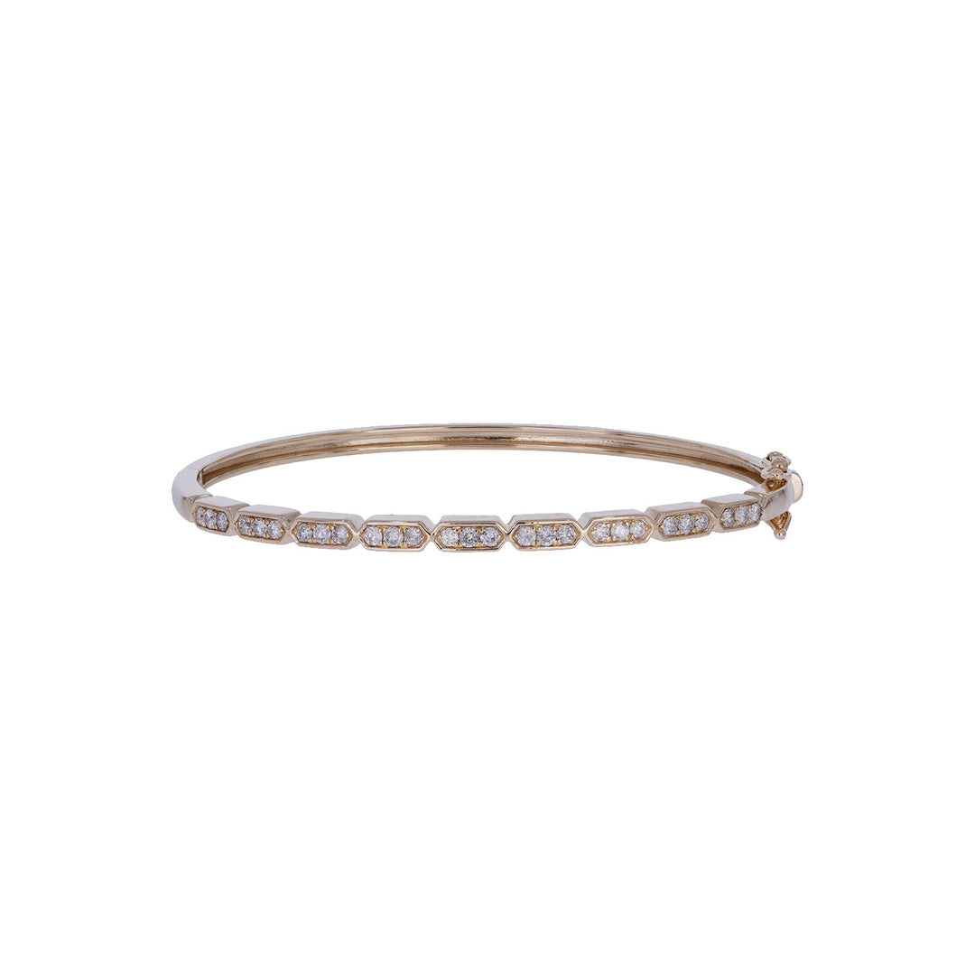 BNI68680. 14K Solid Gold Diamond Bangle