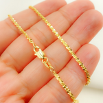 Load image into Gallery viewer, 025RNBFR0. 14K Solid Gold Glitter Margarita Rock Chain
