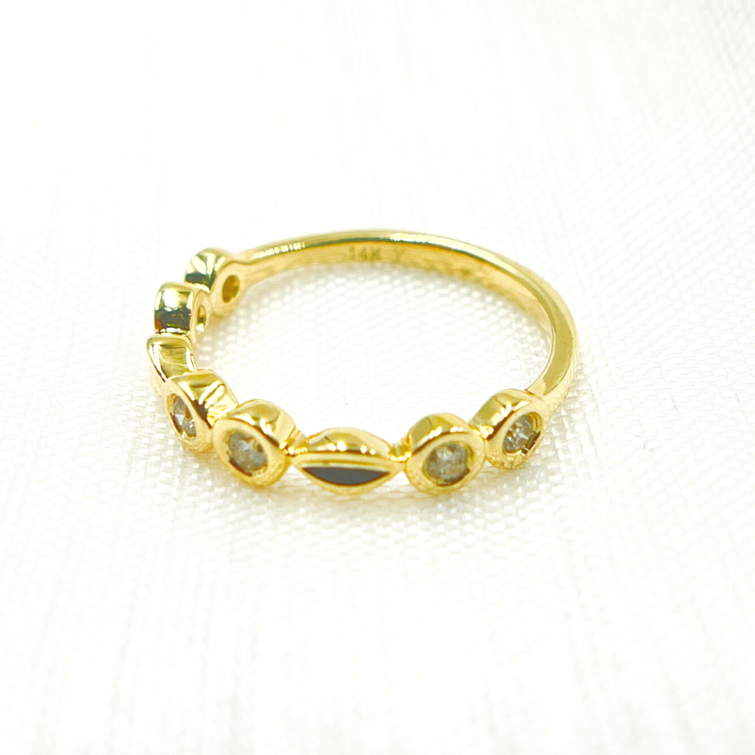 14K Solid Gold Diamond Ring. RAD00495