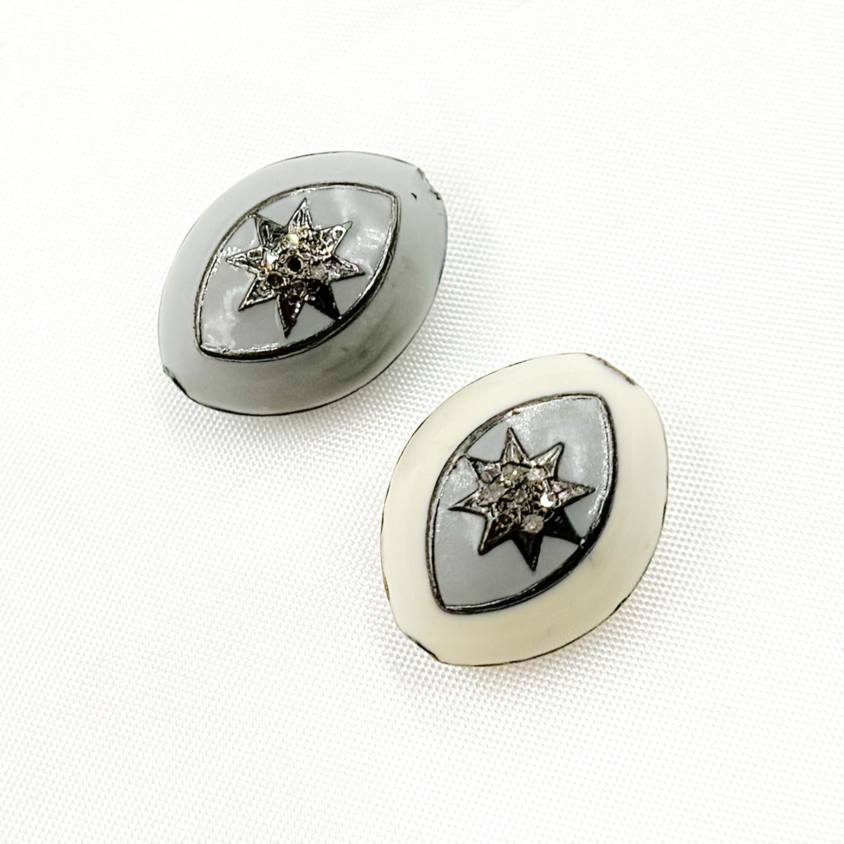 Diamond Sterling Silver Marquise Star Enamel Bead