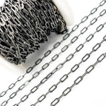 Load image into Gallery viewer, X29BR. Black Rhodium Sterling Silver Matt Paperclip Chain
