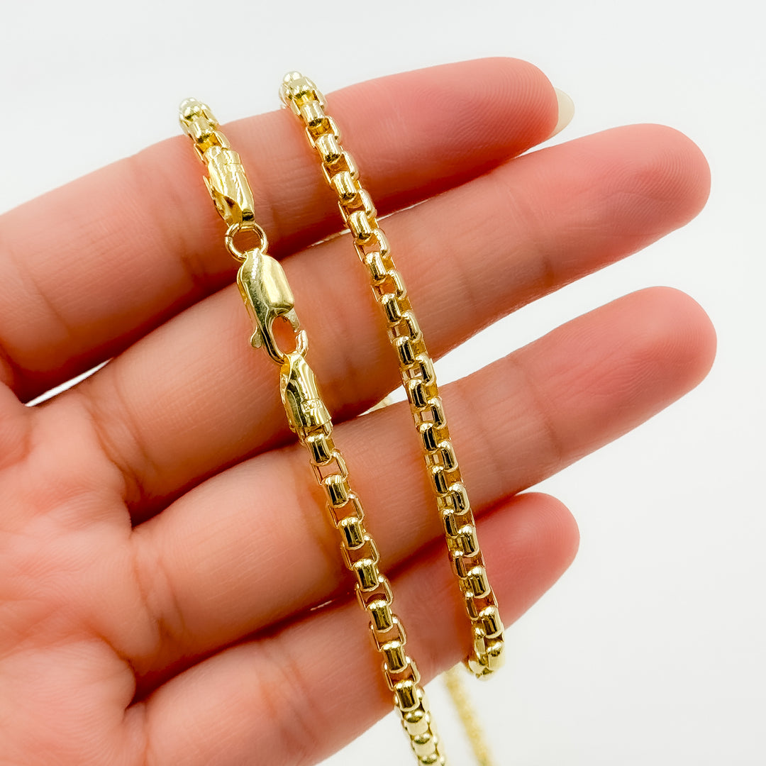 200HIV0934000. 14k Solid Yellow Gold Venetian Box Link Chain