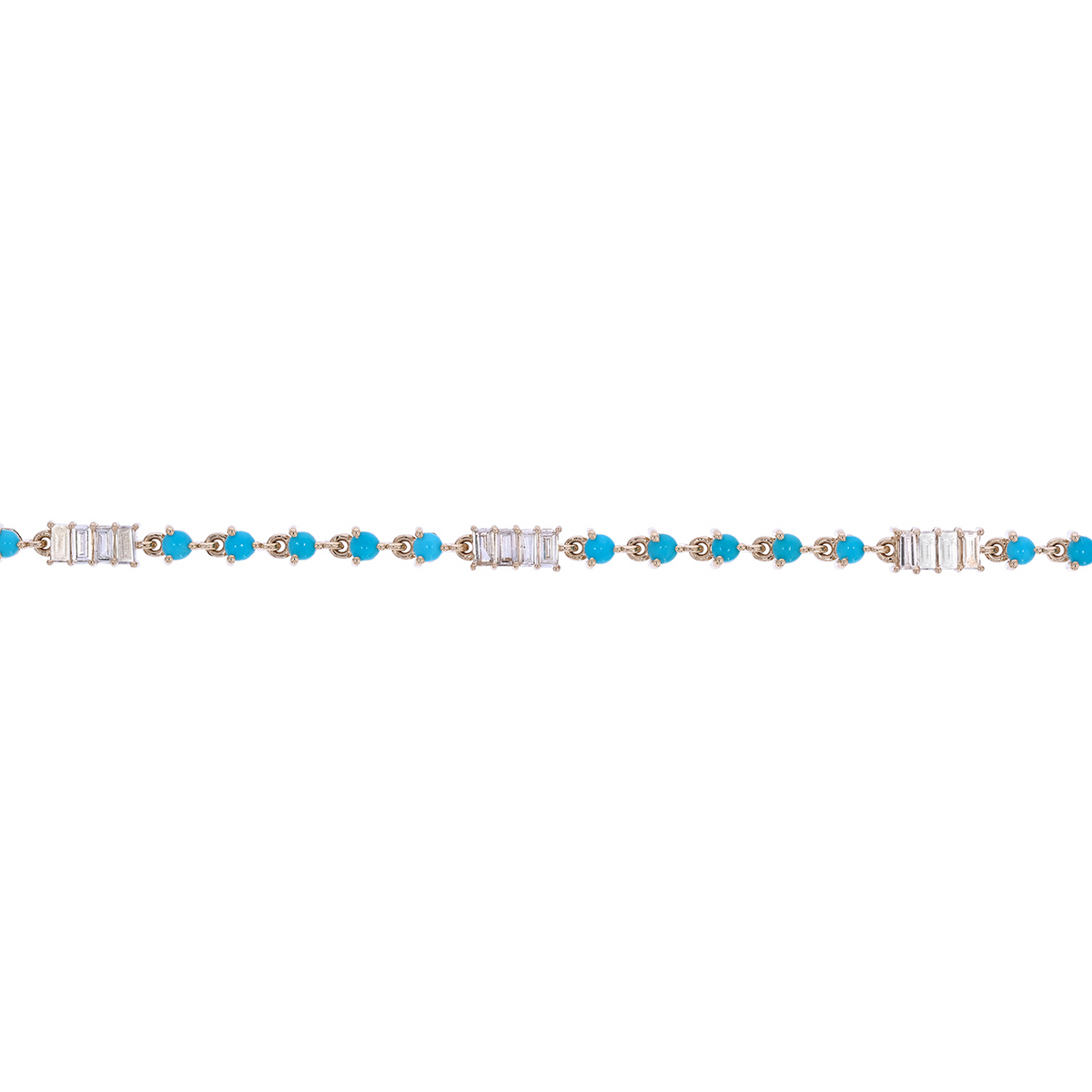 BFH61078. 14K Solid Gold Diamond and Gemstone Fancy Bracelet