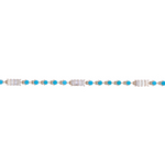 Load image into Gallery viewer, BFH61078TQ. 14K Solid Gold Diamond and Turquoise Fancy Bracelet
