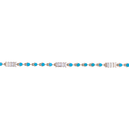 BFH61078. 14K Solid Gold Diamond and Gemstone Fancy Bracelet