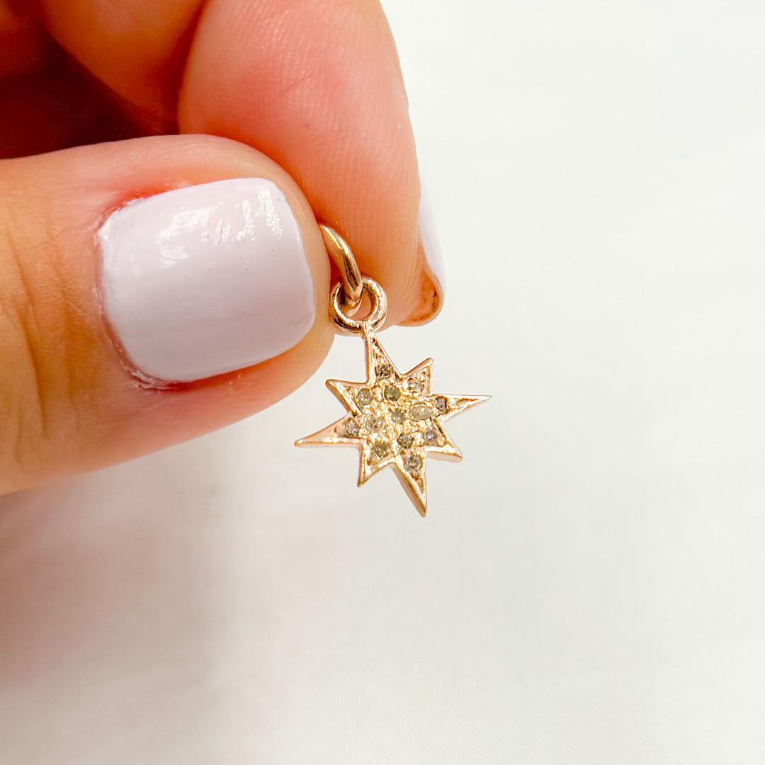 DC414. Diamond Sterling Silver Star Charm