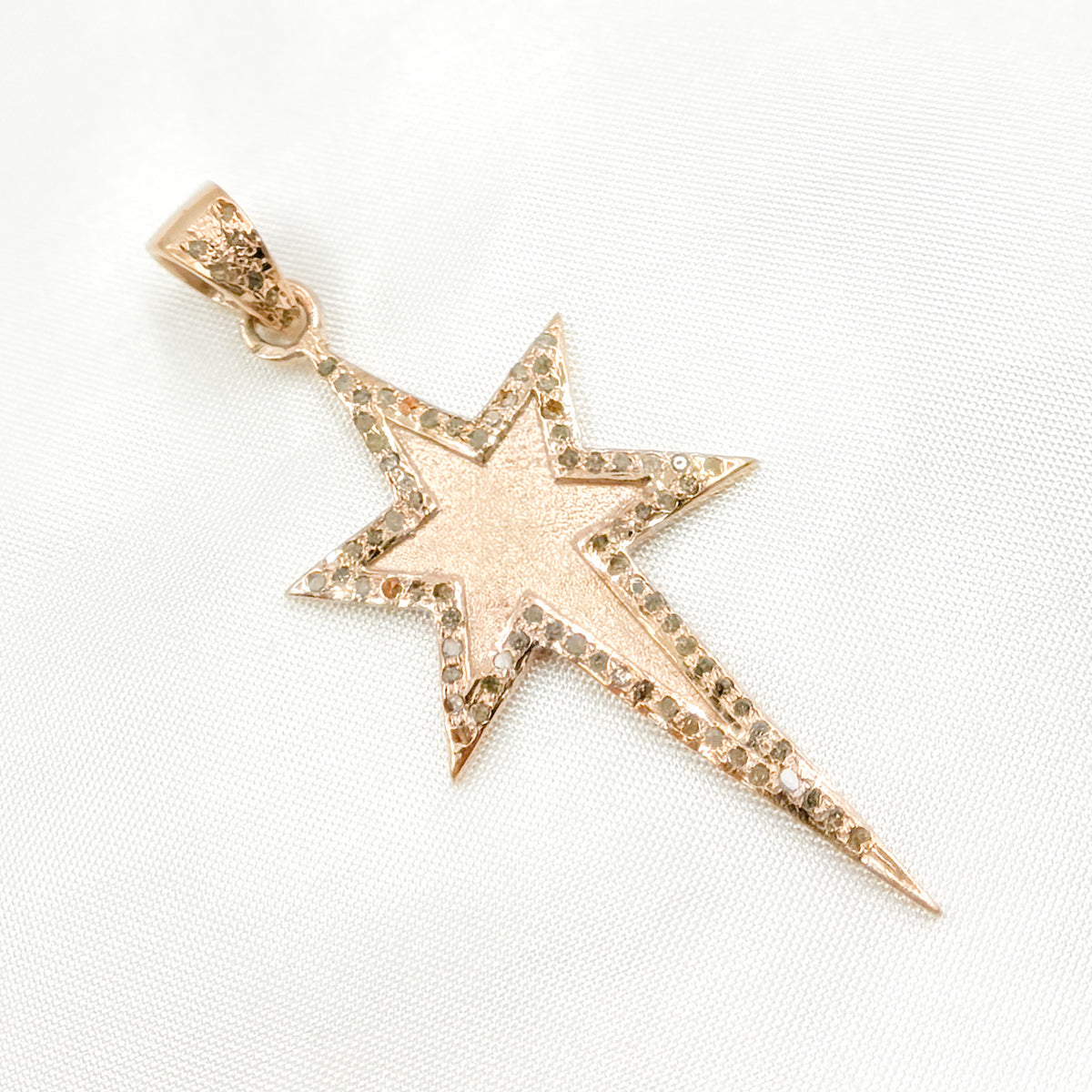 Diamond Sterling Silver Star Pendant