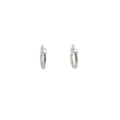 EHD57037W. 14k Solid Gold Baguette Hoops