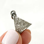 Load image into Gallery viewer, DC293. Diamond Sterling Silver Triangle Charm
