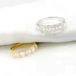 Load image into Gallery viewer, 14K Solid Gold Diamond Baguette Ring. RAO01408
