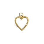 Load image into Gallery viewer, 14K Solid Gold Diamond Heart Shape Charm. GDP02
