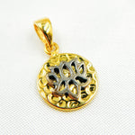 Load image into Gallery viewer, DC993. Sterling Silver Round Lotus Charm
