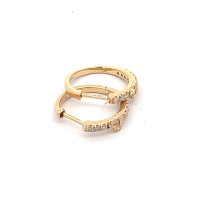 EHF56280. 14k Solid Gold Diamond Hoops