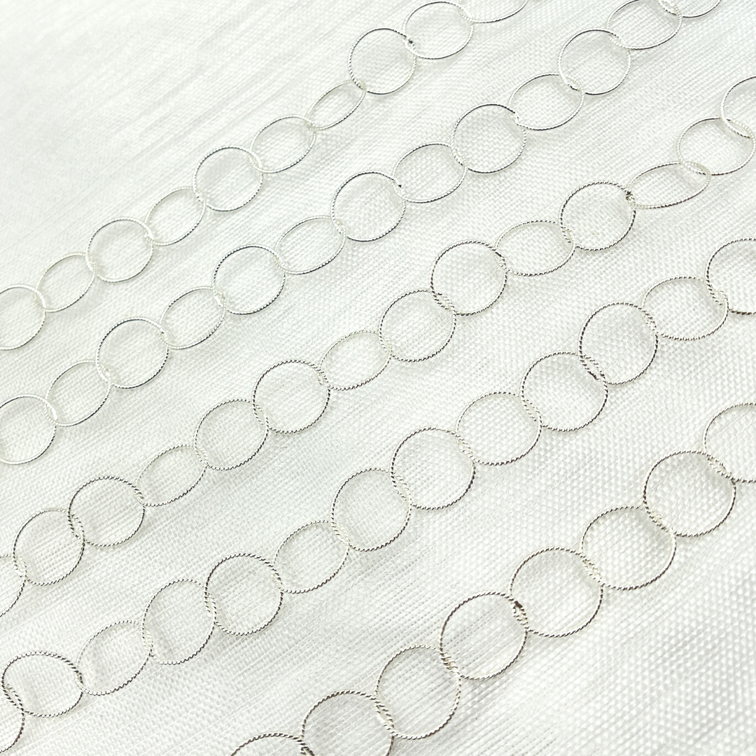 693TWSS. Sterling Silver Twisted Round Link Chain