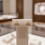 Load image into Gallery viewer, ER413159Y. 14K Solid Gold Star Diamond Studs Earrings