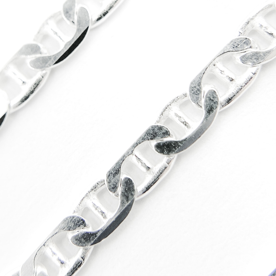 925 Sterling Silver Marina Link Chain. Y65SS