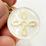 Load image into Gallery viewer, DP563A. Sterling Silver Round Enamel Pendant
