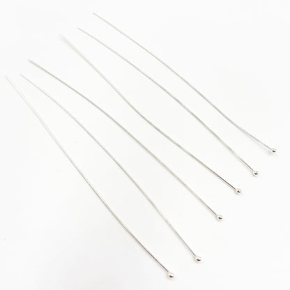Buy White Sterling Silver Ball 3 Inch Headpin