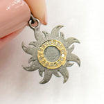 Load image into Gallery viewer, DP652. Diamond Sterling Silver Sun Pendant
