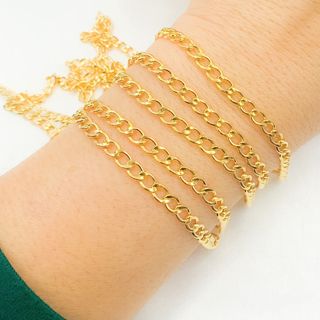 14k Gold Filled Flat Curb Link Chain