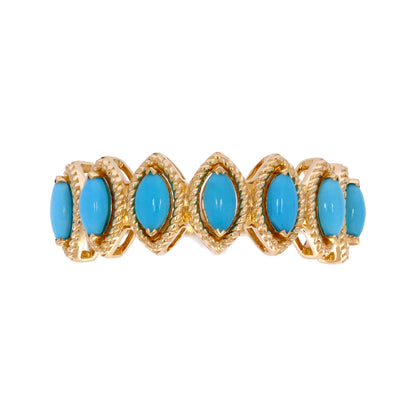 RAZ02180TQ. 14K Solid Gold Turquoise Gemstone Ring