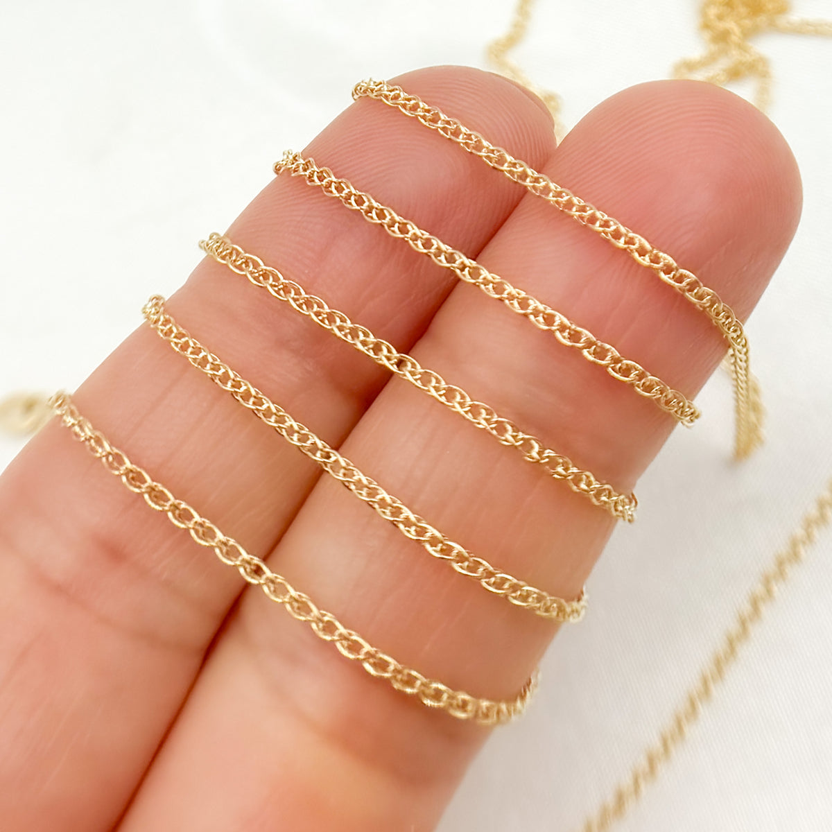 Buy 14K Solid Gold Wheat Chain