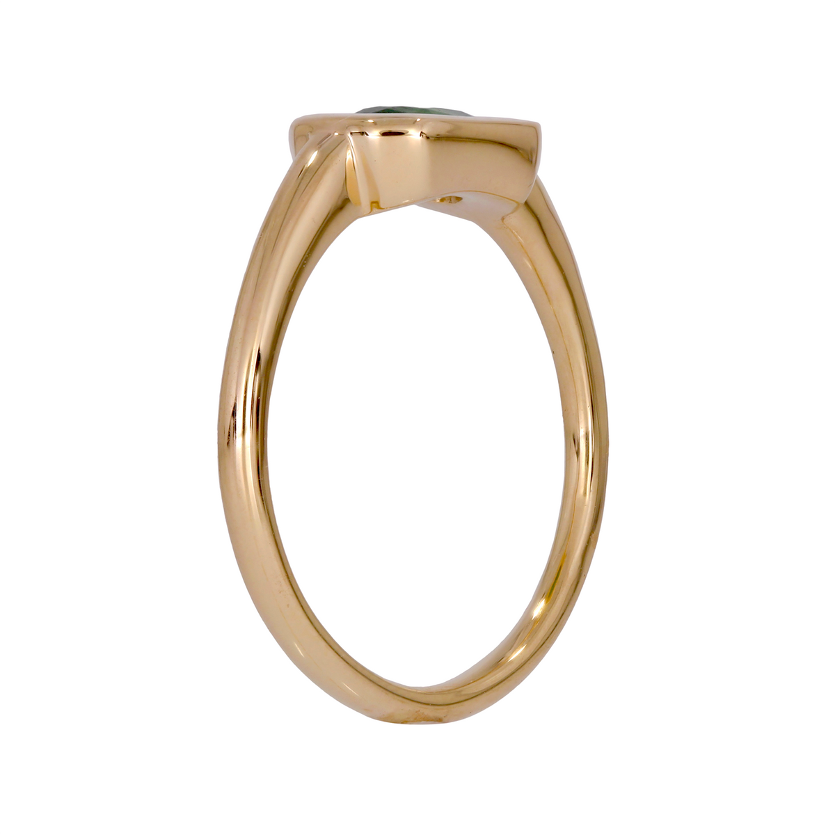 14K Solid Gold Emeralds Ring