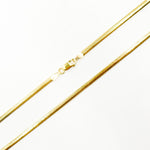 Load image into Gallery viewer, 260CCTDBRA8. 14K Solid Gold Flat Snake Necklace