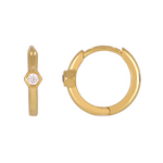 Load image into Gallery viewer, Buy 14K  Diamond Huggies Earrings