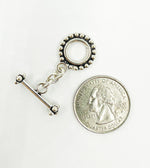 Load image into Gallery viewer, 925 Sterling Silver Toggle Lock 15mm Round. Toggle5SS
