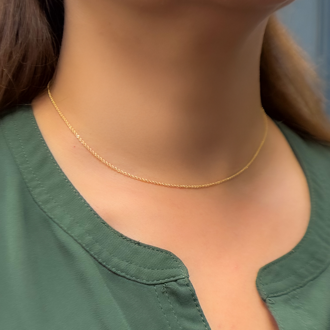 Buy 14K Solid Gold Rope Chain