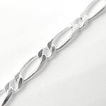 Load image into Gallery viewer, 925 Sterling Silver Figaro Diamond Cut Necklace. 1004241FGNecklace
