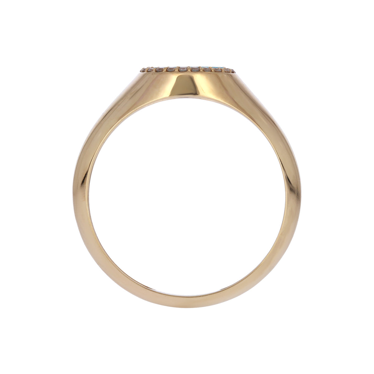 DRN04784TQ. 14k Solid Gold Turquoise and Diamond Fancy Ring