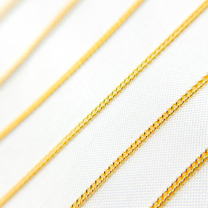 14K Solid Gold Curb Chain