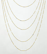 Load image into Gallery viewer, Z9GS1F. Sterling Silver Gold Plate Satellite Chain with Silver Tube
