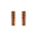 Load image into Gallery viewer, EHZ57668RU. 14K Solid Yellow Gold Ruby Huggies