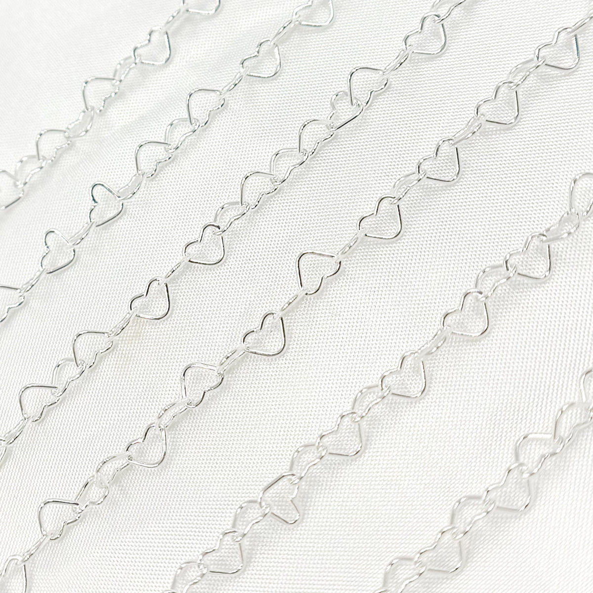 630SS. Sterling Silver Heart Link Chain