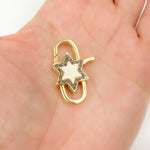 Load image into Gallery viewer, DC610A. Diamond Sterling Silver Star Enamel Trigger Clasp

