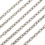 Load image into Gallery viewer, 417OX. Oxidized Sterling Silver Twisted Oval Link Chain
