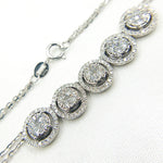 Load image into Gallery viewer, 14K Solid White Gold Diamond Necklace. NK112603
