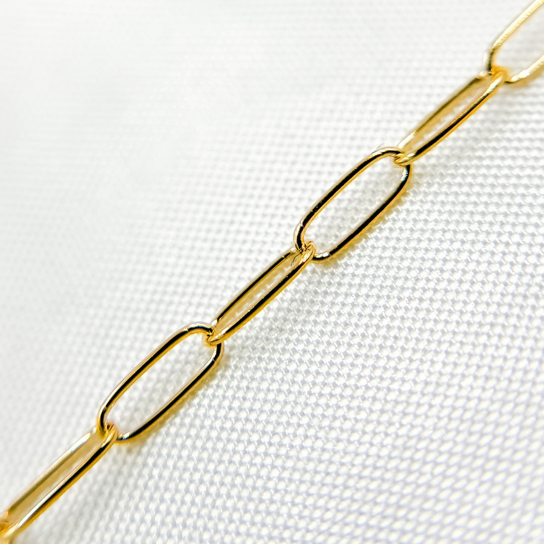 1606Necklace. 14K Gold-Filled Smooth Paperclip Finished Necklace.