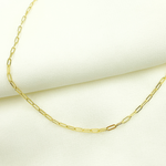Load image into Gallery viewer, 14K43. 14K Solid Gold Flat Paperclip Necklace
