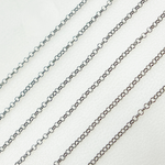 Load image into Gallery viewer, V213OX. Oxidized Sterling Silver Rolo Chain
