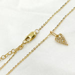 Load image into Gallery viewer, 14K Solid Gold Heart Shape Diamond Necklace. PHE38753
