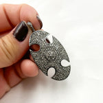 Load image into Gallery viewer, DP151. Diamond Sterling Silver Fancy Shape Pendant
