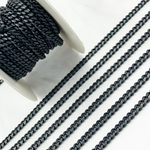 Load image into Gallery viewer, X23BRM. Black Rhodium 925 Sterling Silver Smooth Curb Chain.
