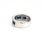 Load image into Gallery viewer, 14k Solid Gold Blue Sapphire and Diamond Eternity Band Ring. RFO17259BS
